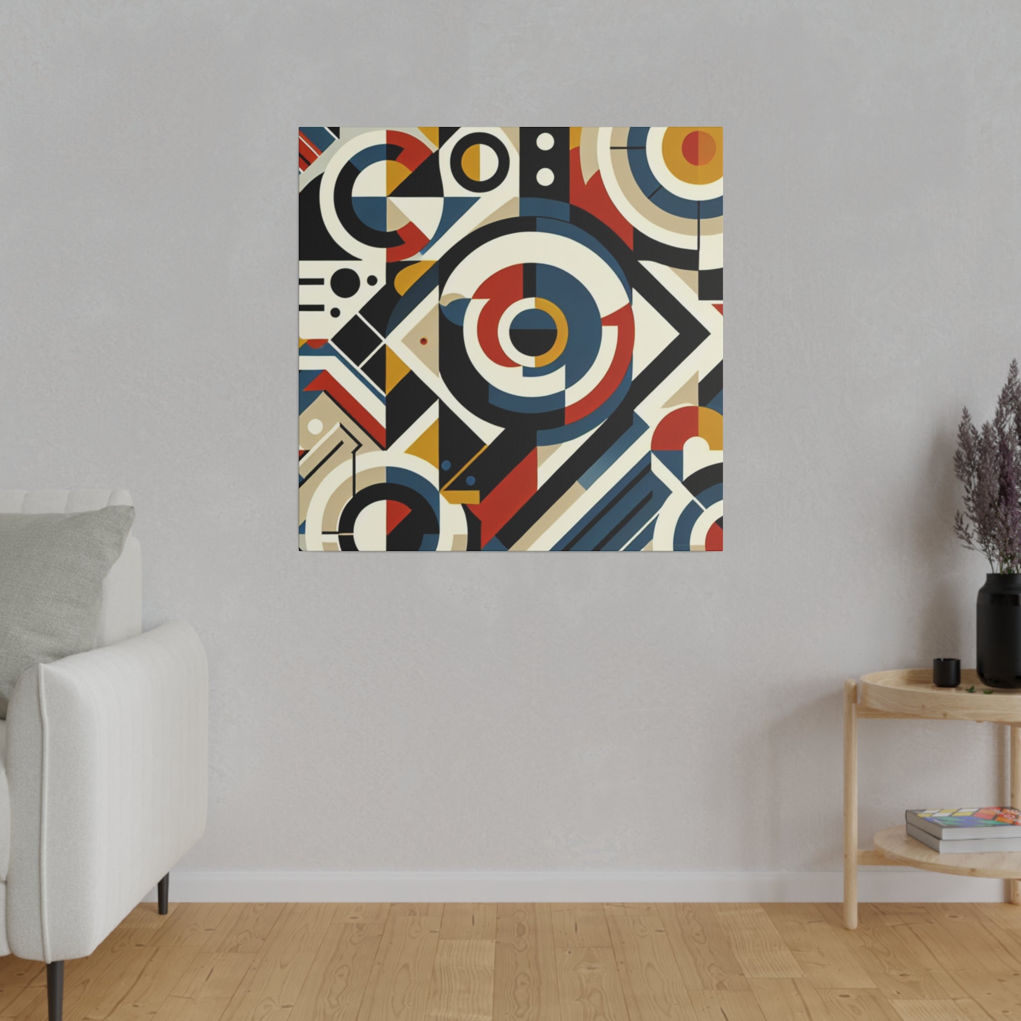 Vivid Dimensions Geometric Tapestry of Imagination Geometric Painting Canvas