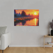 Dawn's Ember Awakening Sunrise Painting Canvas