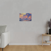 Impressionist Summit Serenity Mountain Landscape Painting Canvas