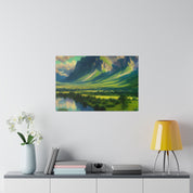 Lush Valleys Mountain Landscape Painting Canvas