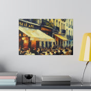 Old Time French Street Cafe Artwork Canvas