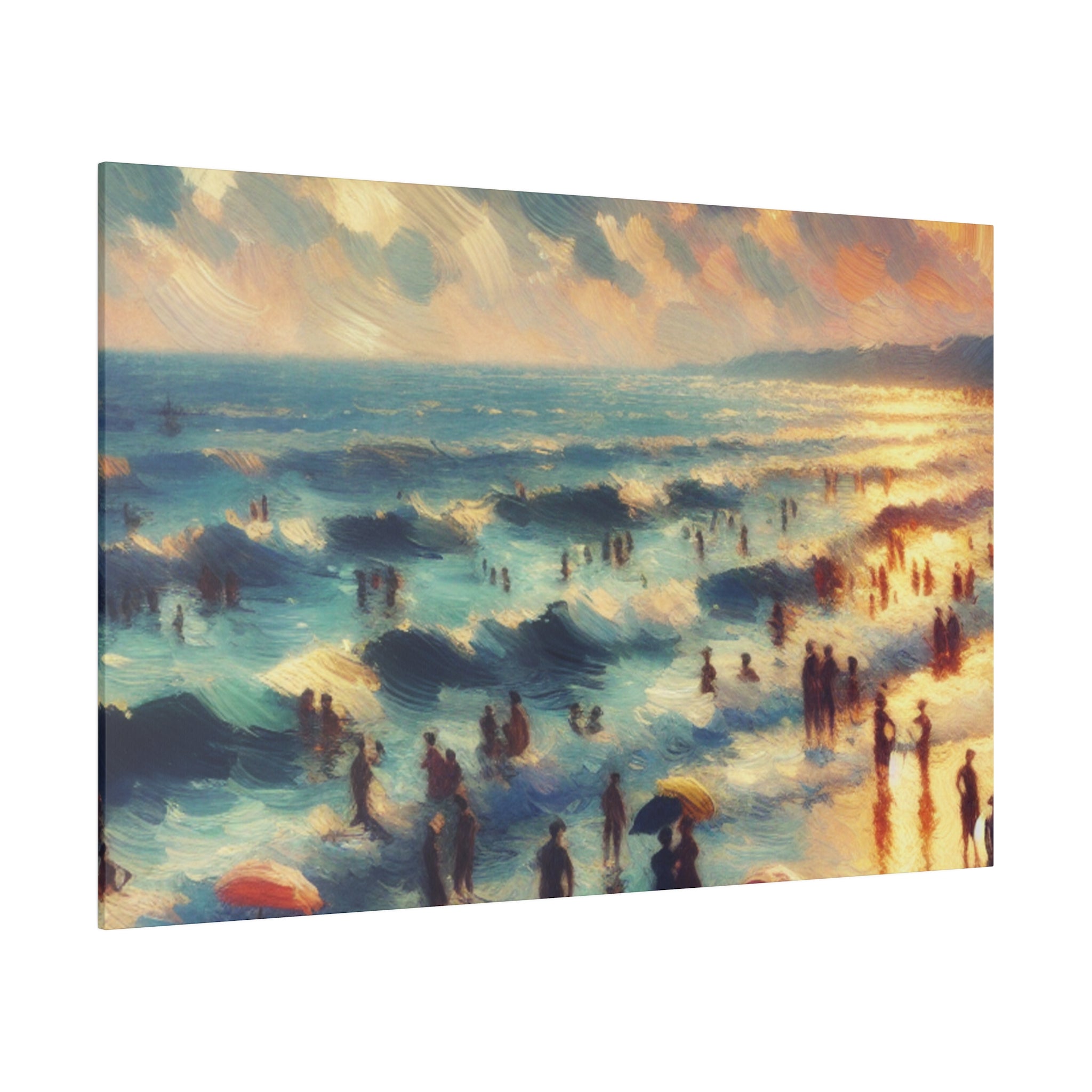 Seaside Tranquillity Beach Landscape Painting Canvas