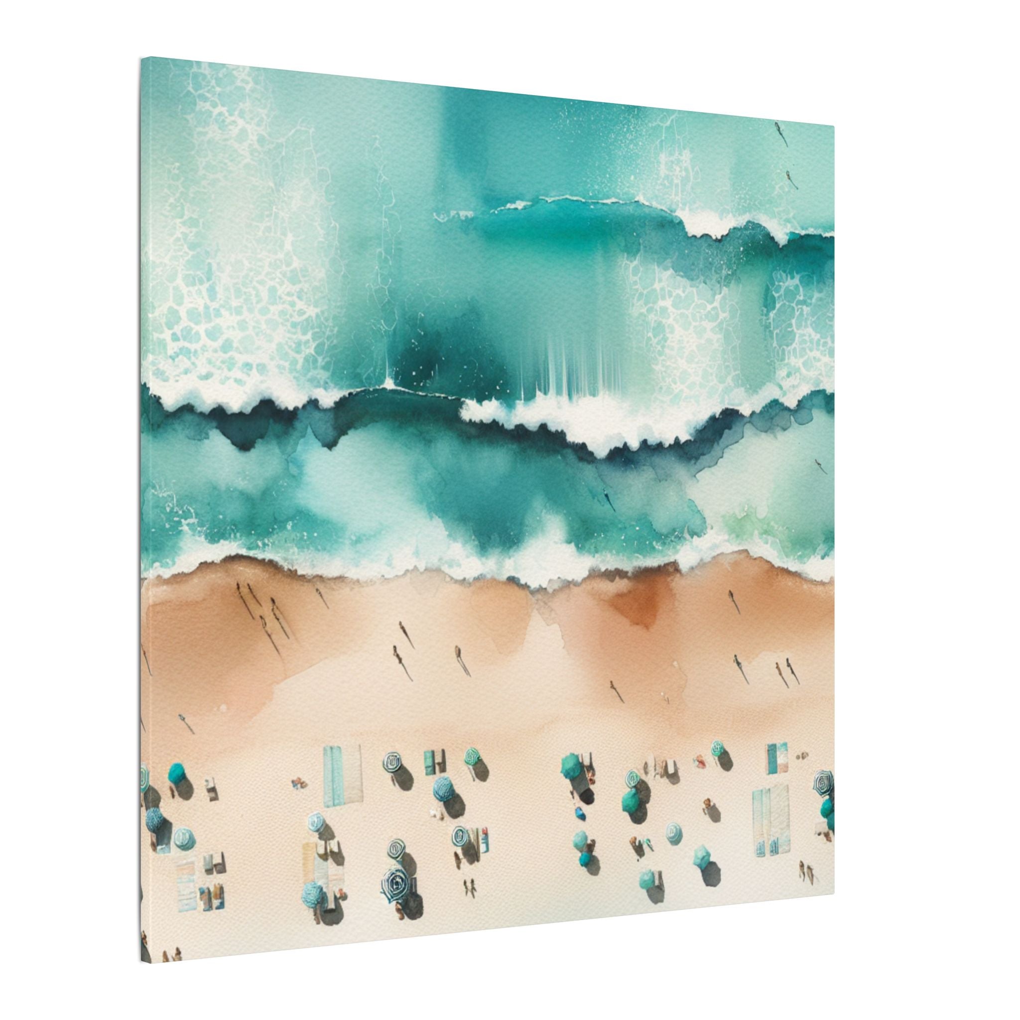 Aerial Beach Day Canvas