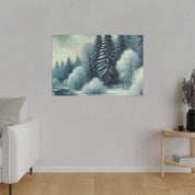 Winter Symphony in Vintage Hues Winter Painting Canvas