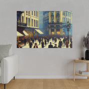 Parisian Palette Symphony Vintage  French Street Painting Canvas