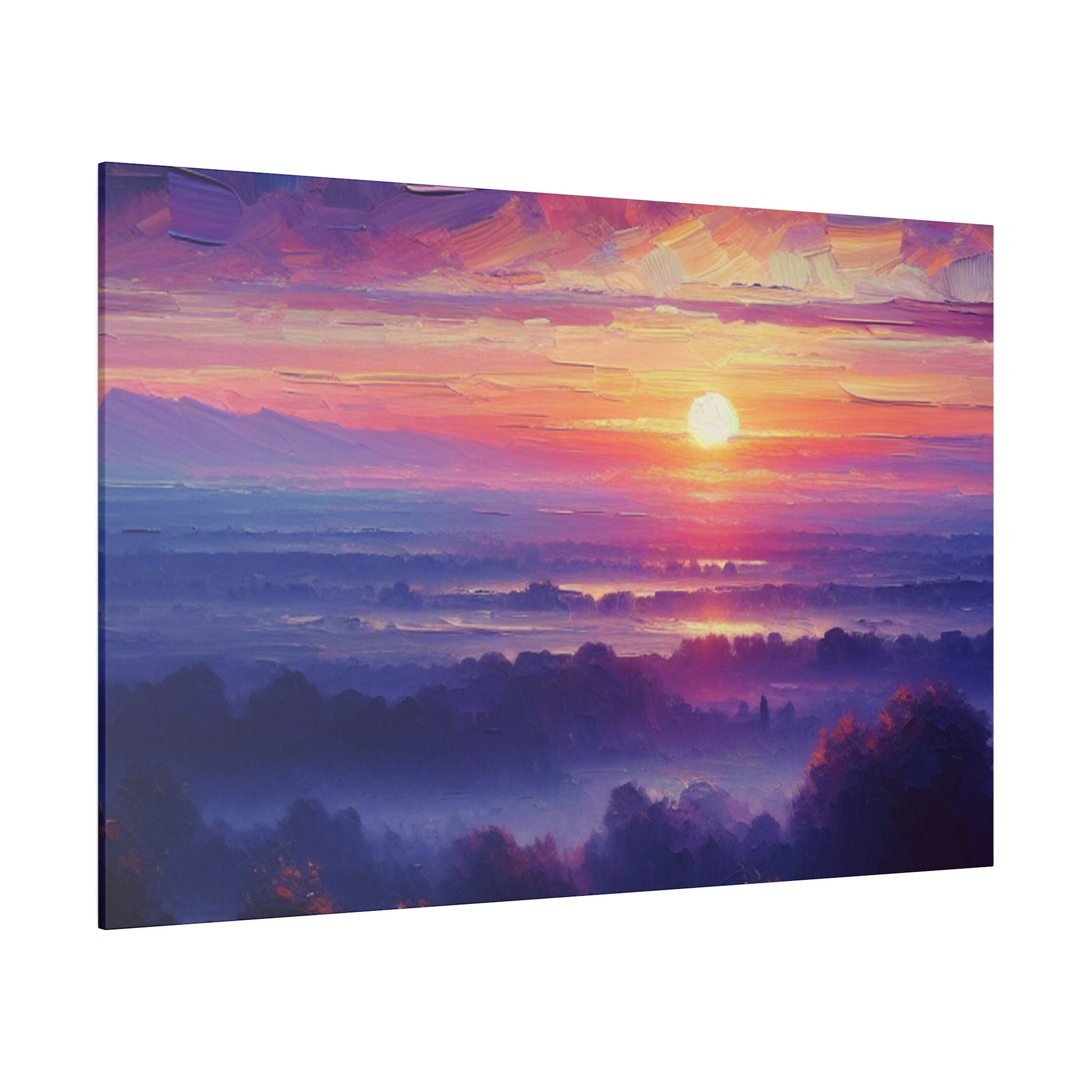 Dawn's Morning Dew Sunrise Painting Canvas