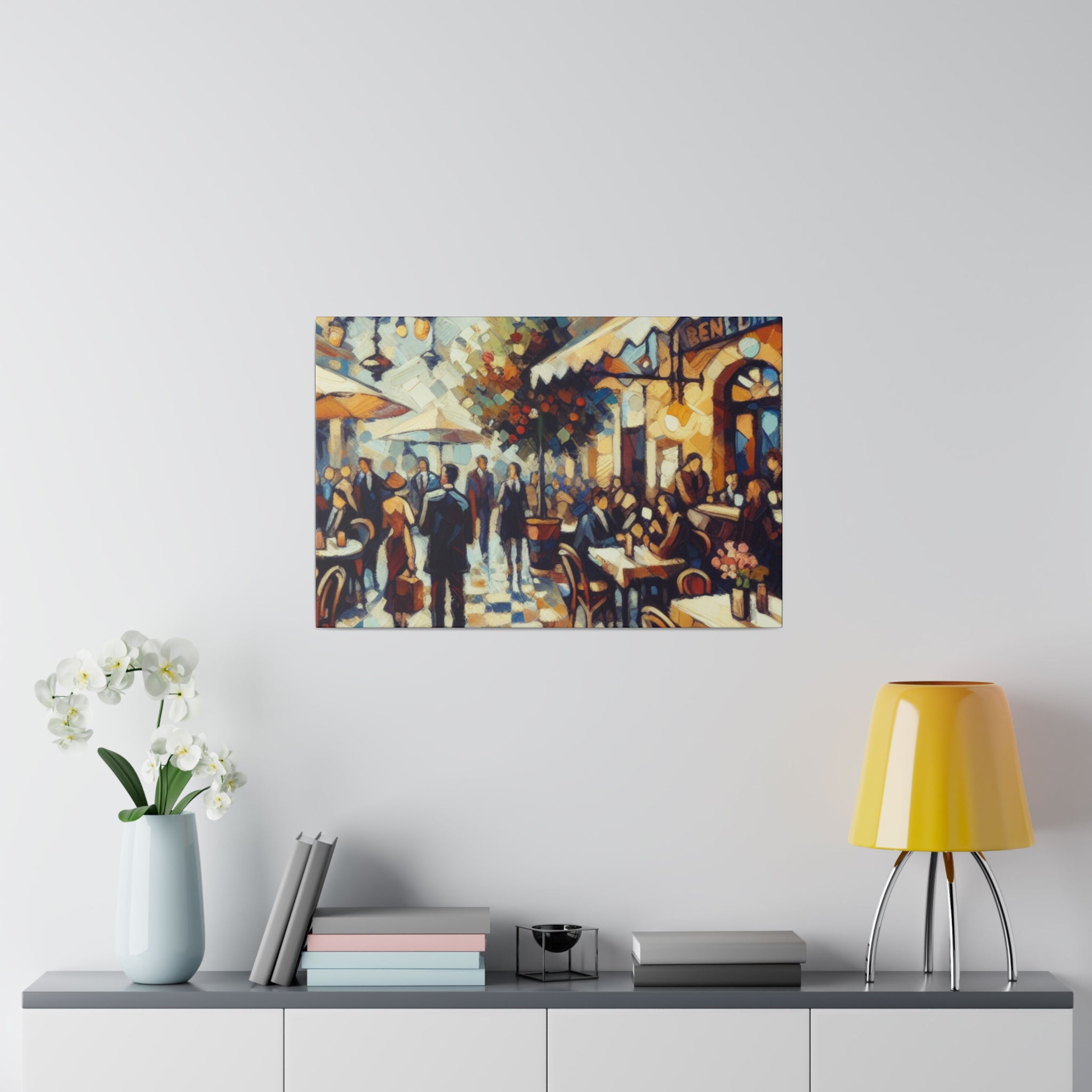 European Serenity Scenes Cafe Artwork Canvas