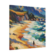 Vibrant Expressionist Landscape Beach Painting Canvas