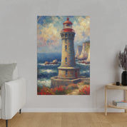 Beacon Muse Coastal Wall Art Lighthouse Painting Canvas