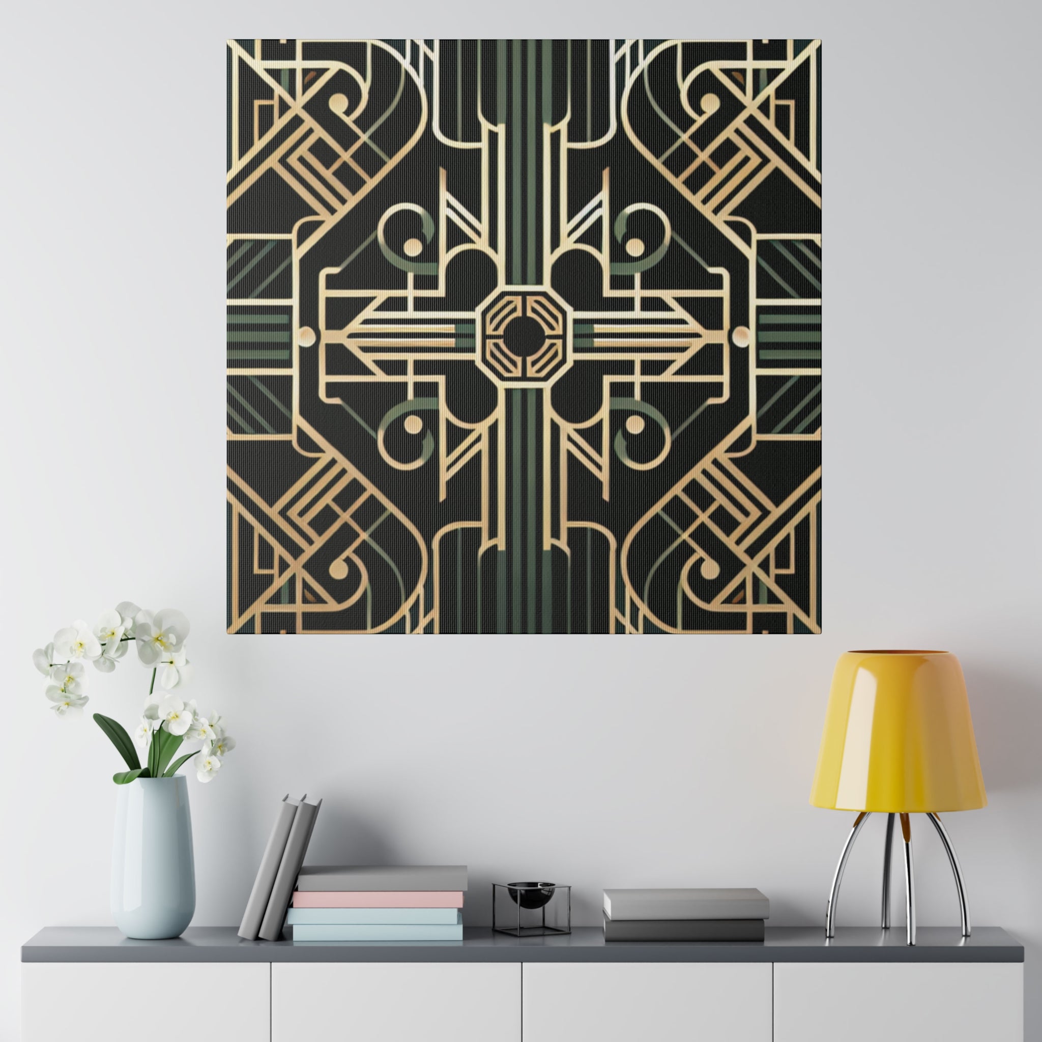 Deco Distinction Elegance Pattern Art Deco Wall Art Canvas