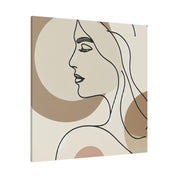 Mystic Silhouette Line Art Boho Style Wall Decor Canvas