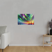 Aurora Ice Caps Northern Lights Painting Canvas