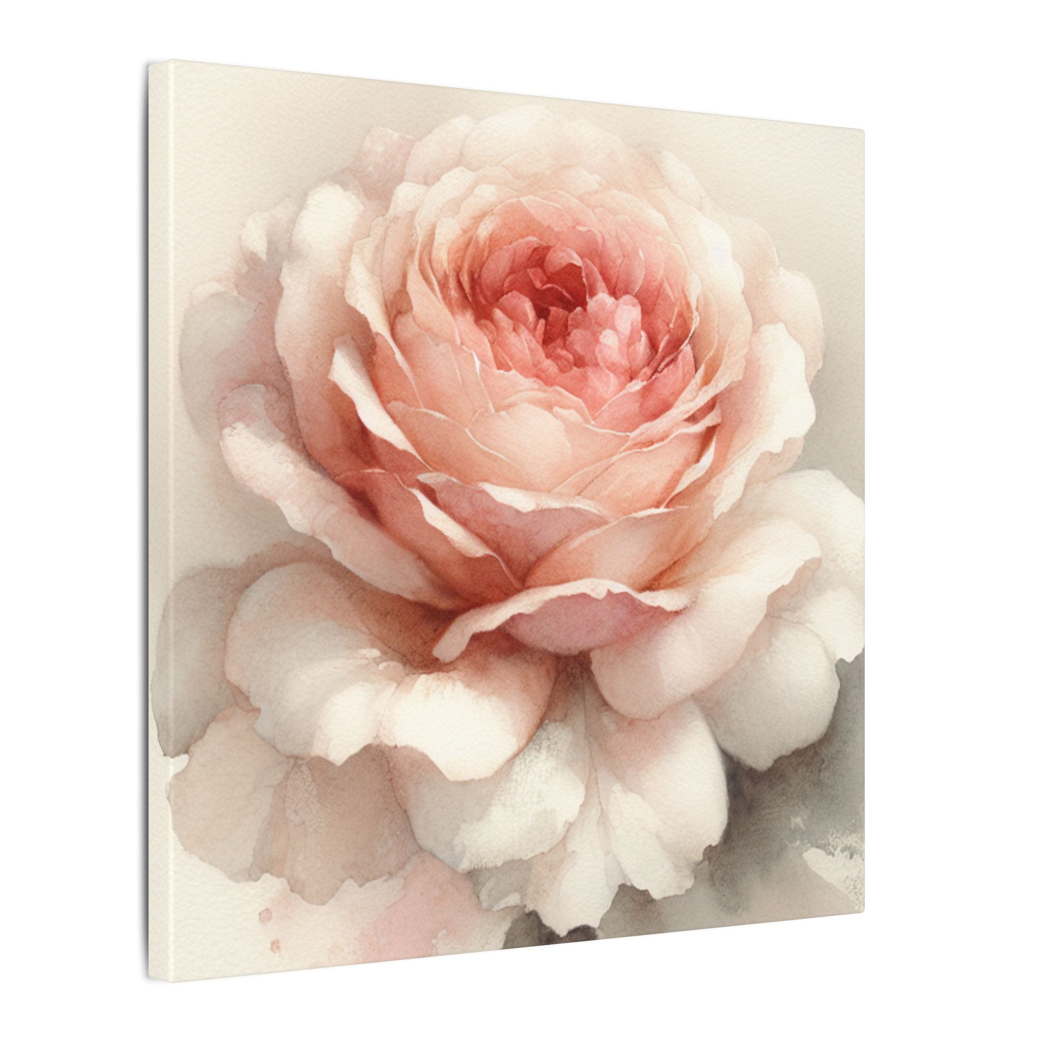 Soft Bloom Rose Canvas
