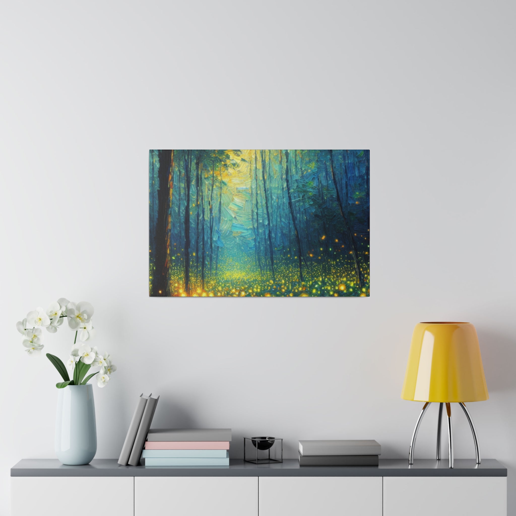 Luminary Firefly Woodlands Forest Painting Canvas