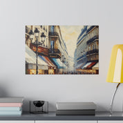 Vibrant Paris Mural French Street Painting Canvas