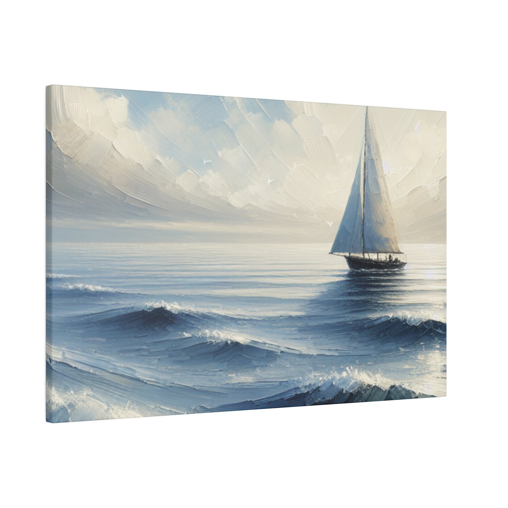 Seascape Serenity Sailboat Painting Canvas