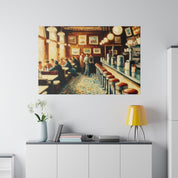 Rustic Americana Wall Art Diner Painting Canvas