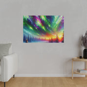 Aurora Ice Caps Northern Lights Painting Canvas