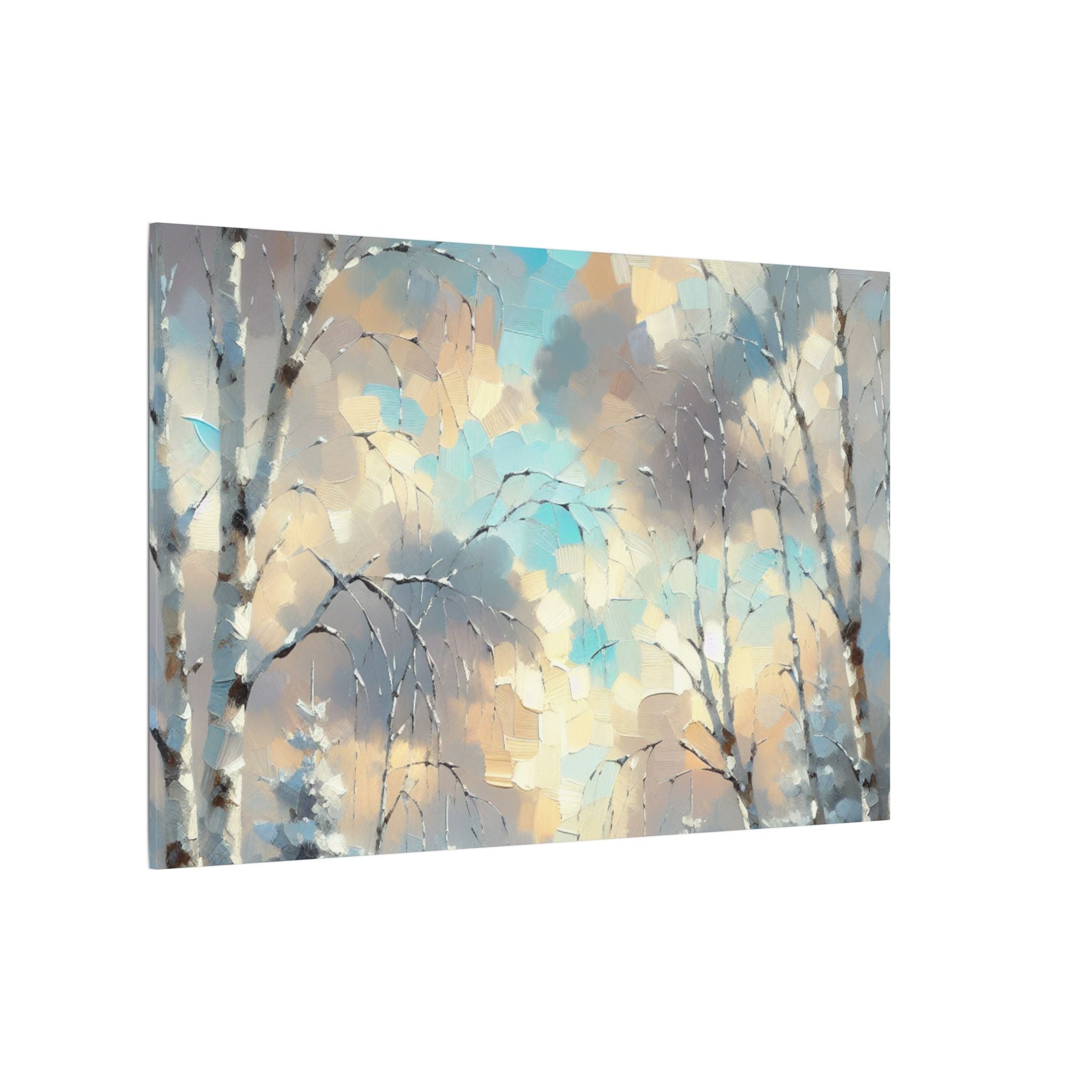 Snowy Birch Branches Canvas