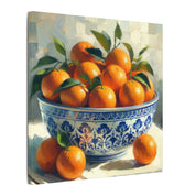 Rustic Bowl of Oranges Canvas