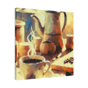 Coffee Brush Strokes Impressionist Artwork Coffee Painting Canvas