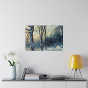 Vintage Snowscape Vision Winter Painting Canvas