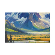 Majestic Alpine Impressions Mountain Landscape Painting Canvas