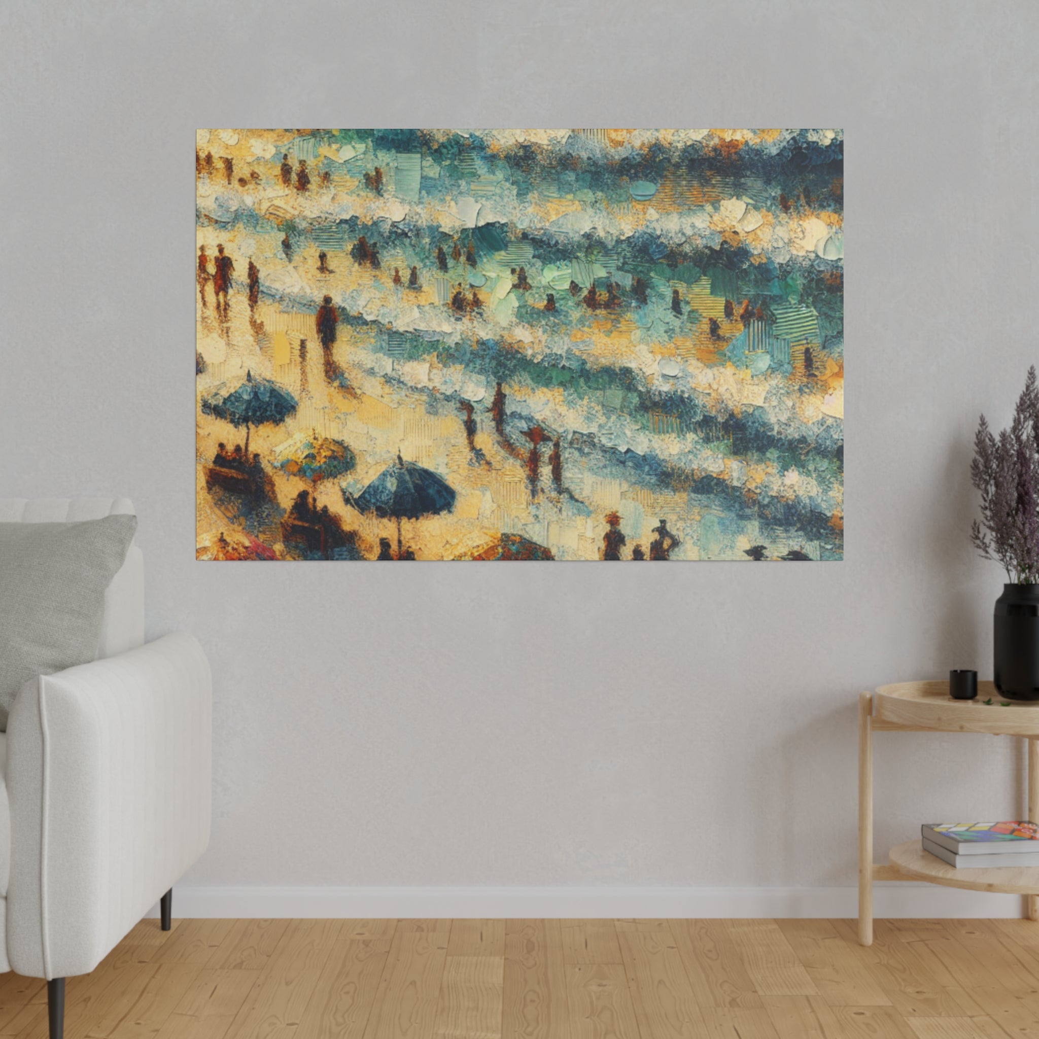 Sapphire Shores Beach Painting Canvas