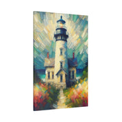 Luminary Refuge Coastal Wall Art Lighthouse Painting Canvas