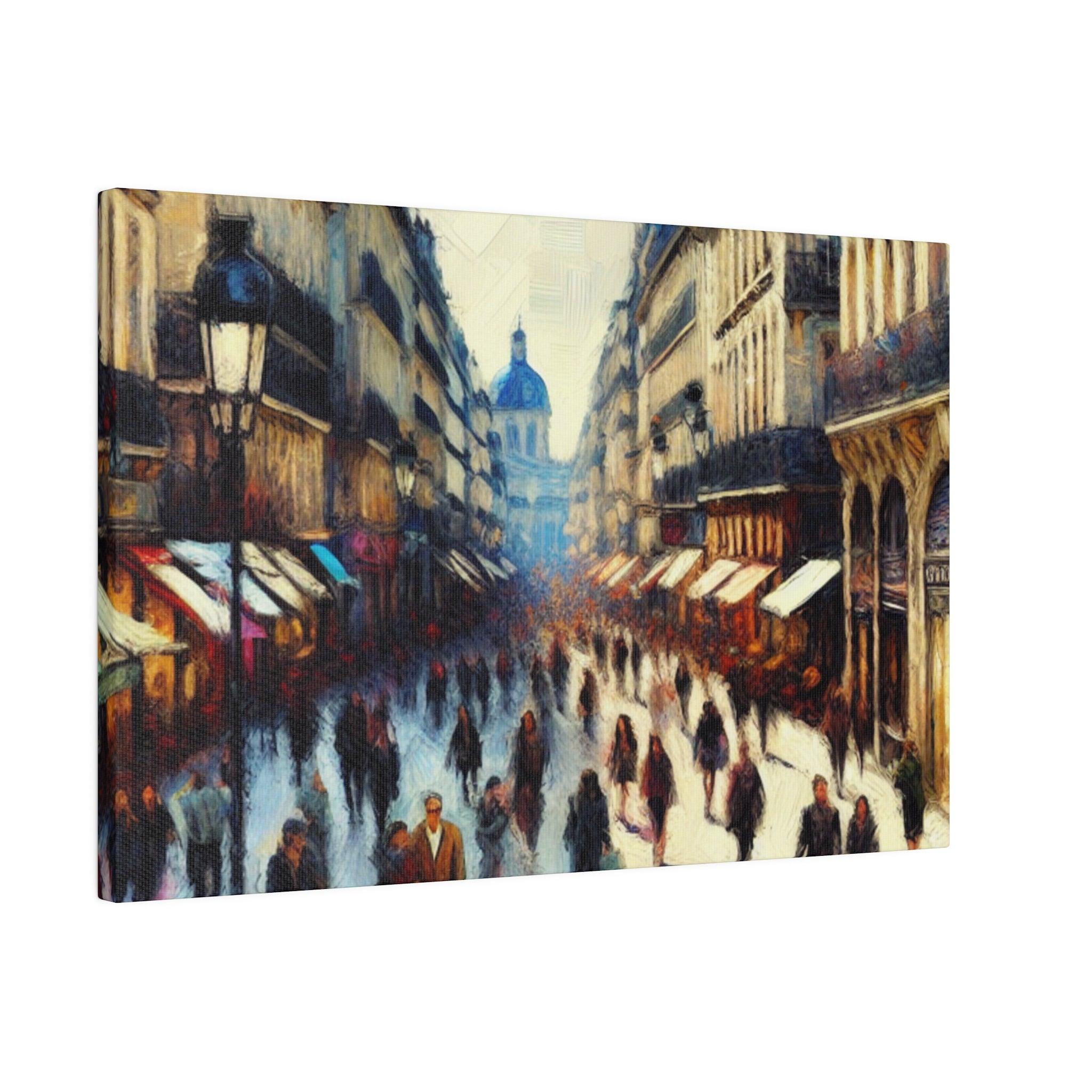 Monet's Urban Symphony French Street Painting Canvas