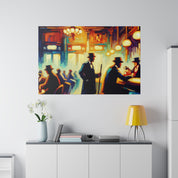 Jazz Revival 1920 Gentlemen's Club Retro Speakeasy Bar Art Canvas