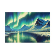 Aurora Frost Northern Lights Painting Canvas