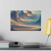 Majestic Swirl Mountain Landscape Painting Canvas