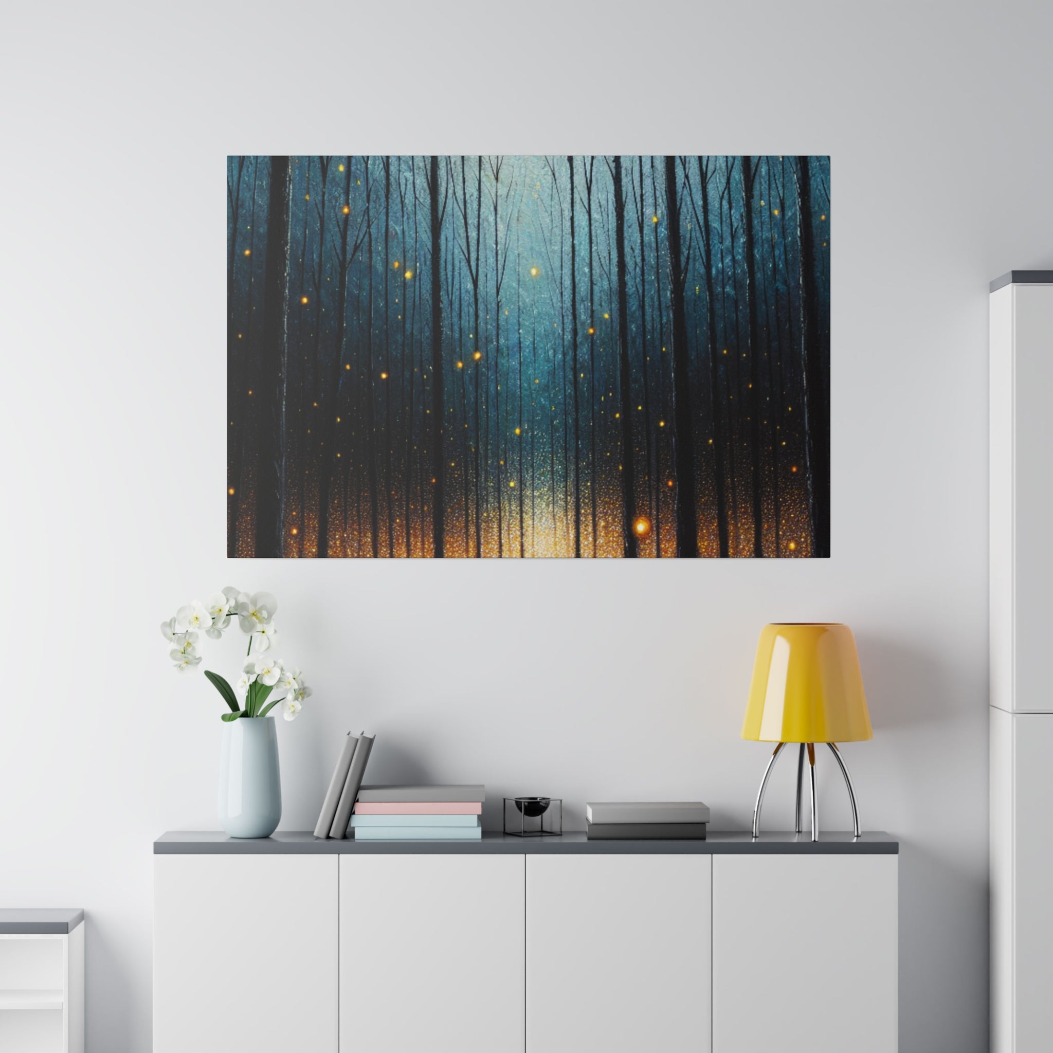 Forest Painting | Firefly Forest Landscape Canvas