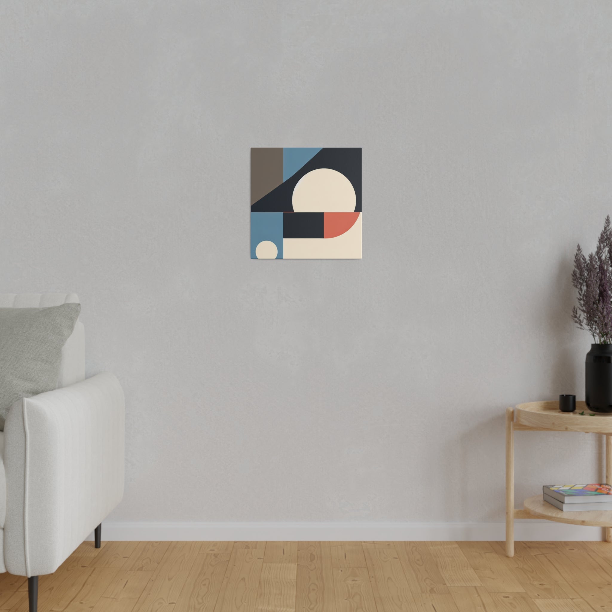 Mid Century Geometric Abstract Wall Art Canvas