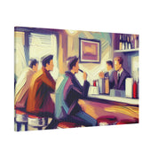 50s Afternoon Expressionist Diner Painting Canvas