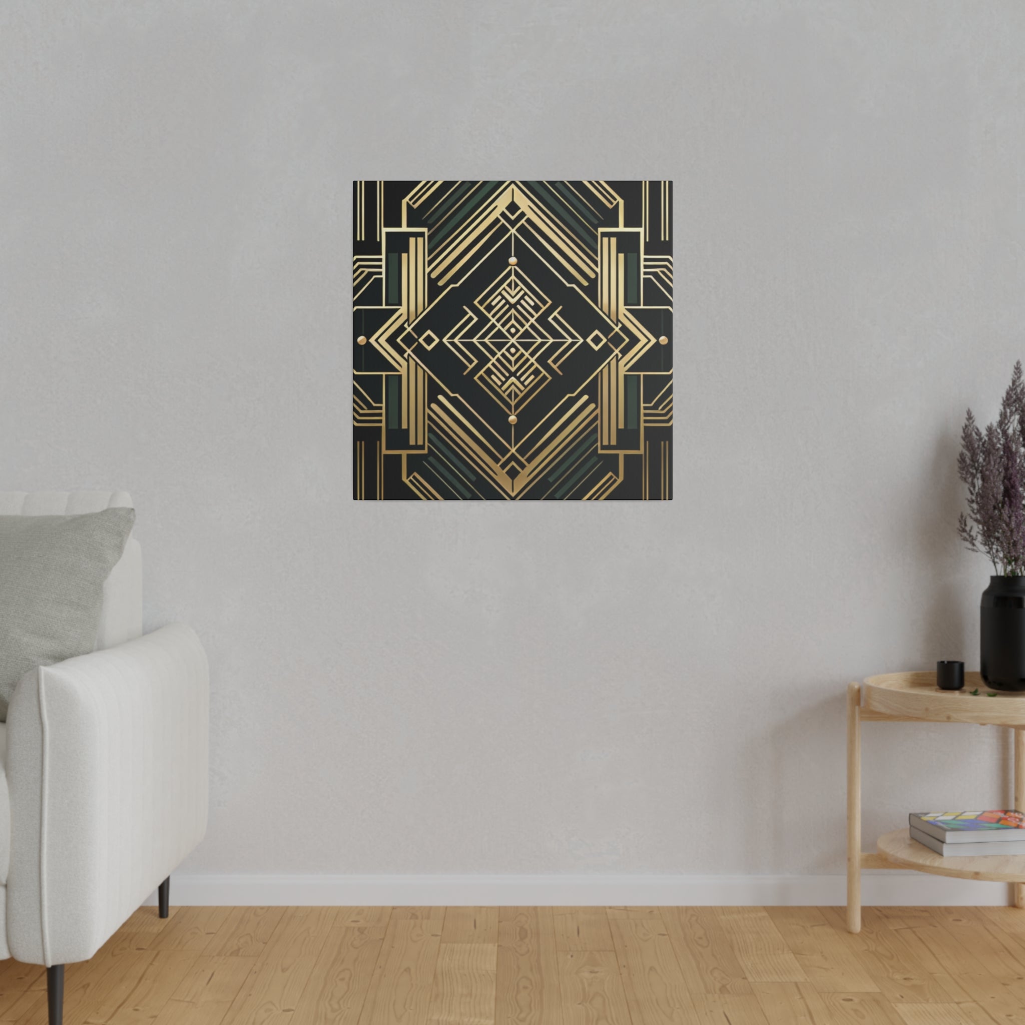 Deco Dynamo Elegance Pattern Art Deco Wall Art Canvas