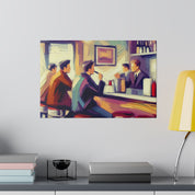 50s Afternoon Expressionist Diner Painting Canvas