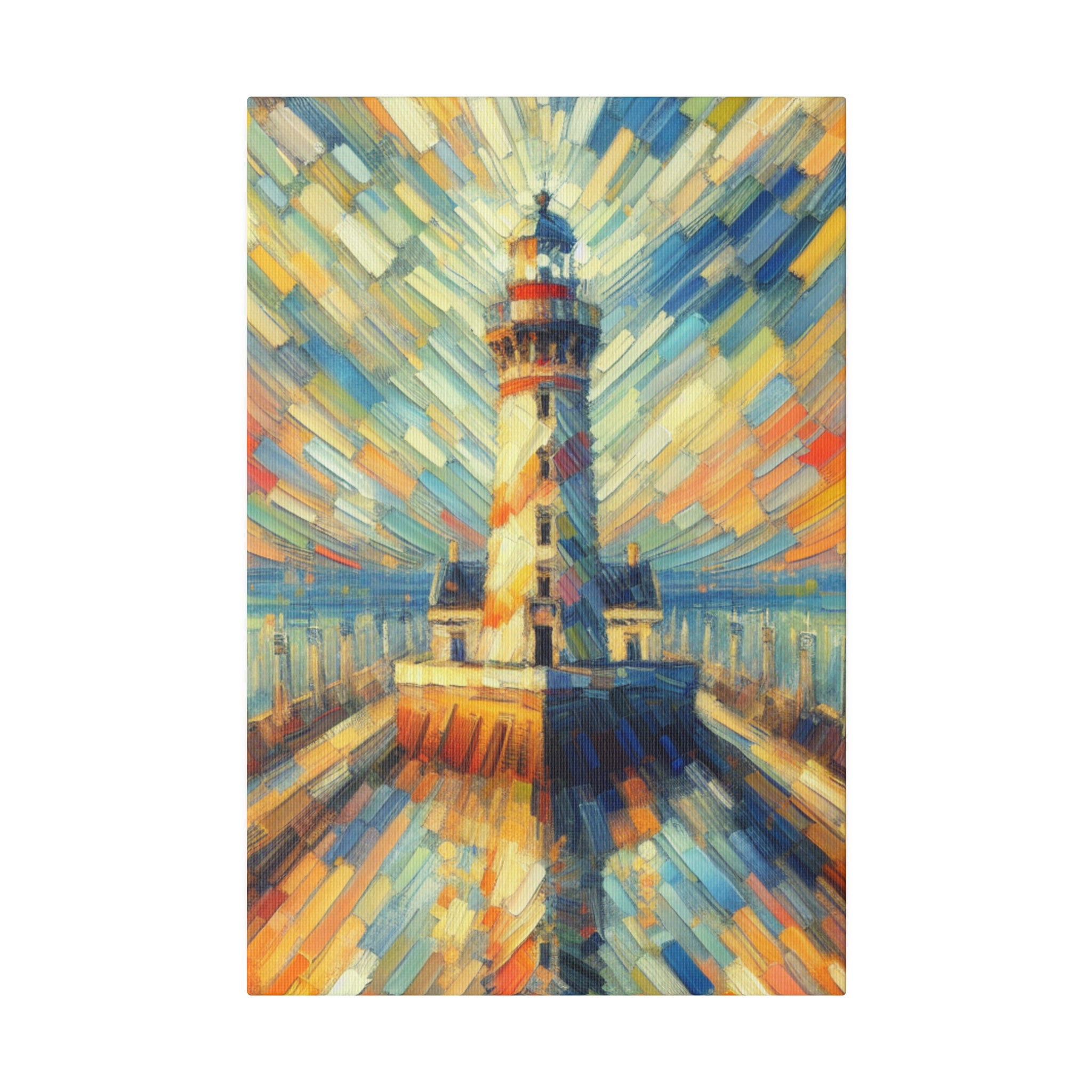 Lighthouse Whispers Coastal Wall Art Lighthouse Painting Canvas