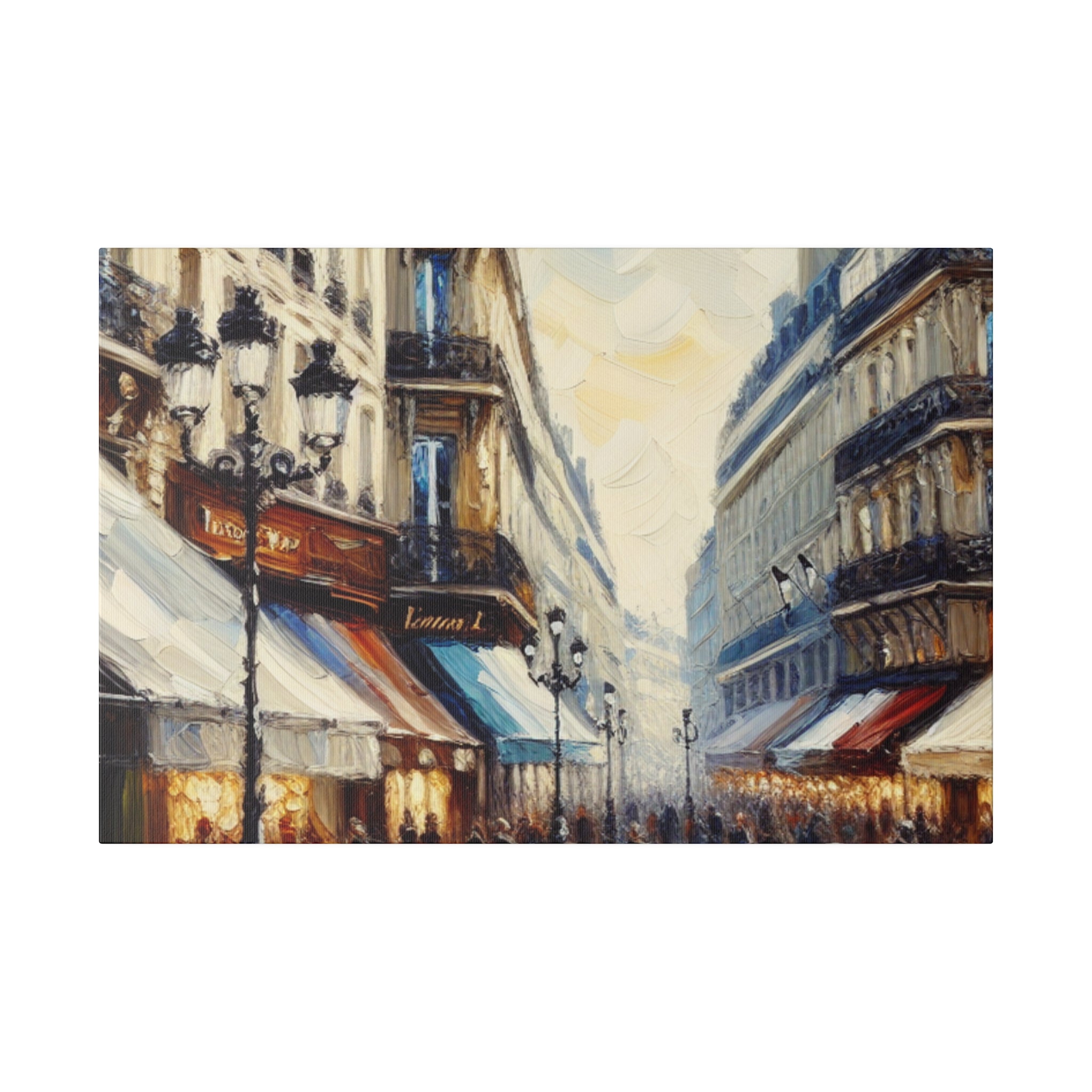 Vibrant Paris Mural French Street Painting Canvas