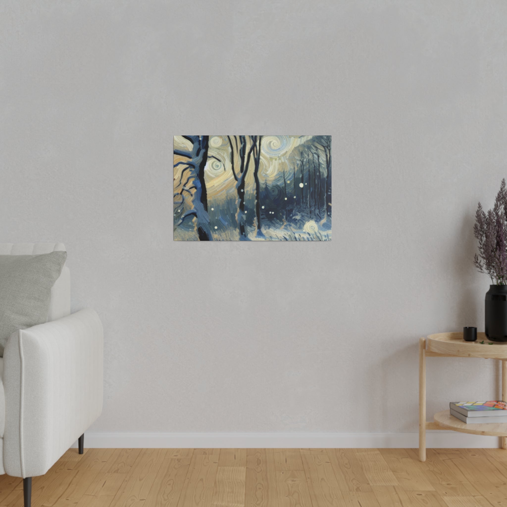 Vintage Snowscape Vision Winter Painting Canvas