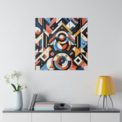 Confluence of Vibrant Symmetry Geometric Painting Canvas