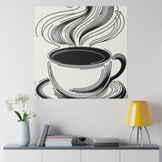 Minimalist Awakening The Essence of Coffee Art Coffee Art Canvas