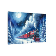 Holiday Night Train in the Snow Canvas