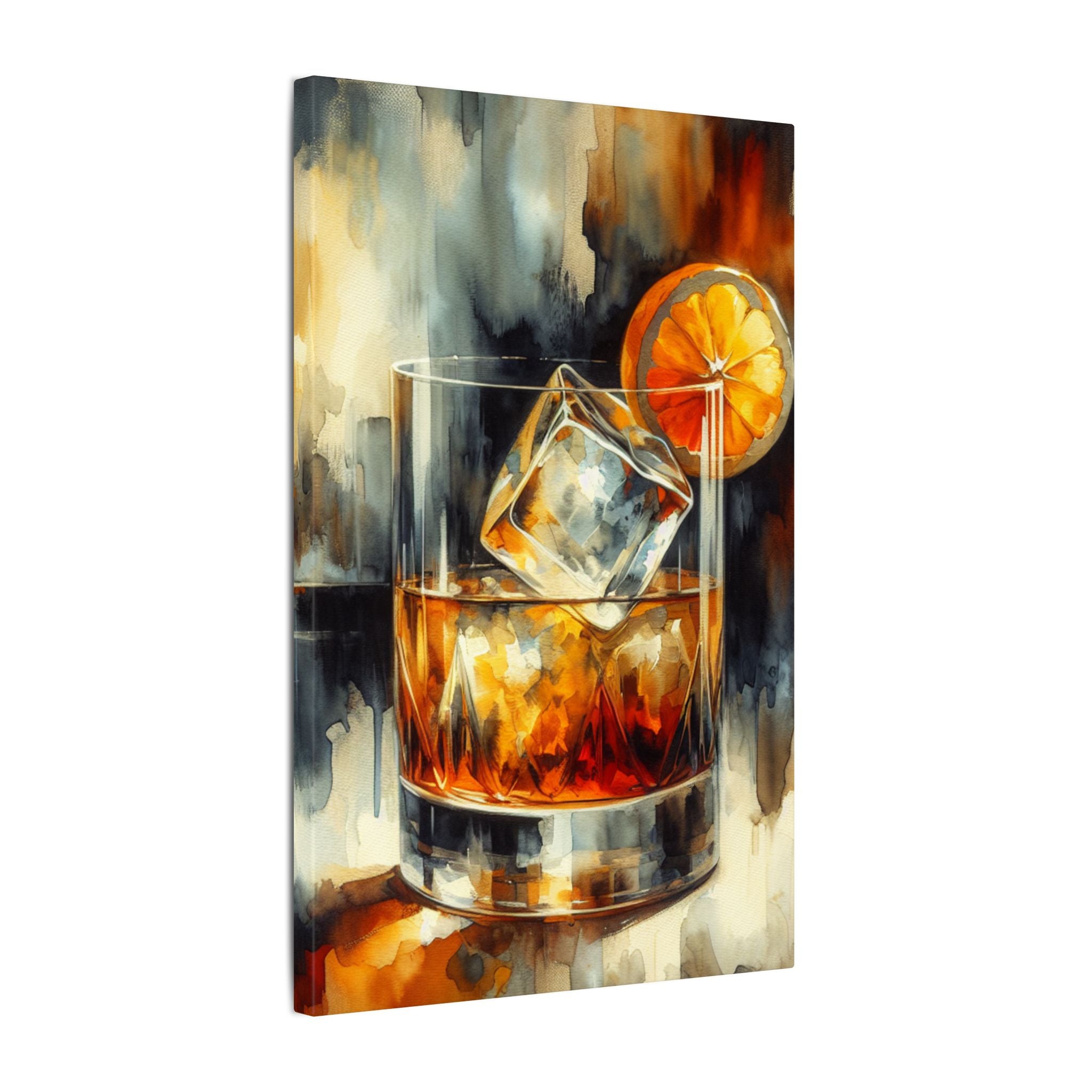Old Fashioned Cocktail Abstract Canvas