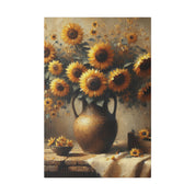 Blossom Memoirs Flowers In Vase Sunflower Painting Canvas