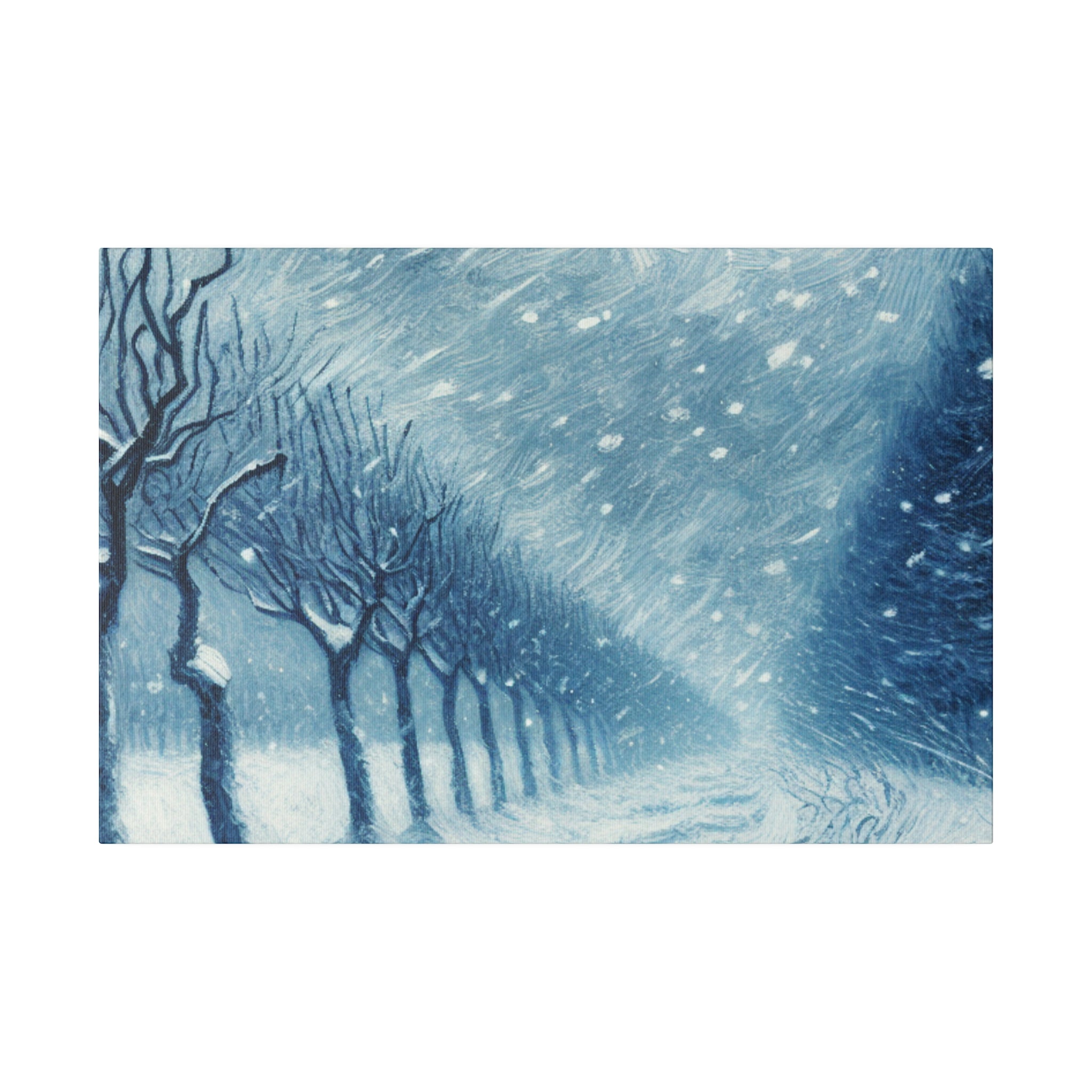 Blizzard Storm Snowscape Winter Painting Canvas