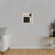 Black and Beige Minimalist Geometric Art Canvas