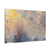 Sun Tinted Alpine Expression Winter Painting Canvas