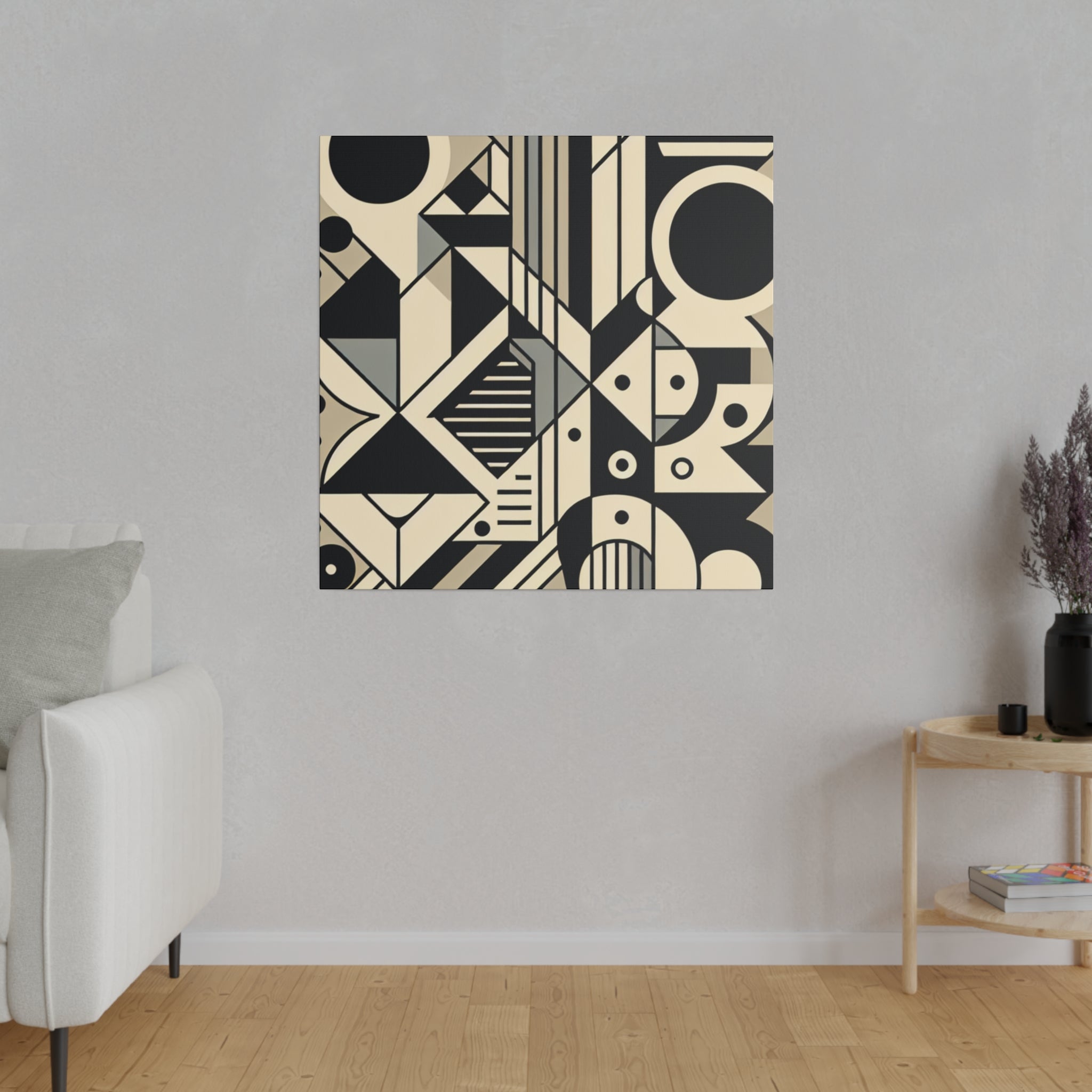 Vibrant Geometry Resonance Geometric Painting Canvas